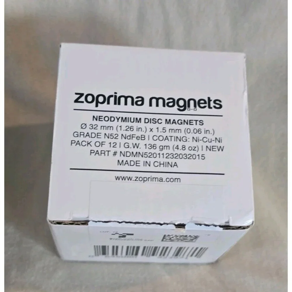 Zoprima Magnets Neodymium N52 Disc Powerful Rare Earth Magnets